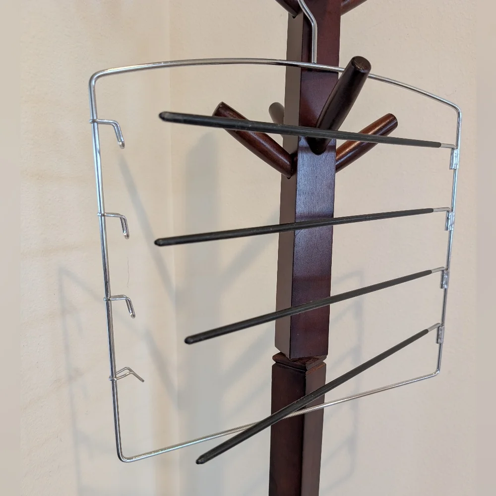 Multi-Tiered Heavy Duty Silver and Black Hangers, Set of 3